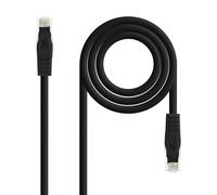 Blendend Câble réseau UTP Cat6A LSZH AWG24 noir 2 m, idéal pour les connexions haut débit au bureau et à la maison.