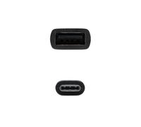 Blendend Câble USB 2.0 Type C/M-A 3 A, 15 cm, Noir, Compatible OTG pour Le Transfert de données et la Charge des appareils.