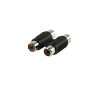 Blendend Connecteur audio/vidéo 2 RCA vers 2 prises RCA en noir élégant, idéal pour transférer de l'audio et de la vidéo de haute qualité entre les appareils. Connectez-vous et profitez.