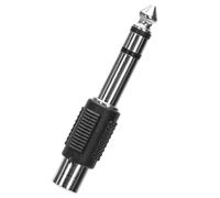 Blendend Connecteur Audio/vidéo 6,35 mm mâle vers RCA Femelle, Couleur Noire, idéal pour connecter des appareils Audio et vidéo.