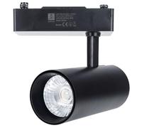 Blendend Spot de rail LED noir 24 W, trois fils, idéal pour l'éclairage dans les espaces commerciaux et les maisons, offrant une ambiance moderne.