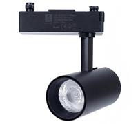 Blendend Spot LED sur rail noir 10 W, trois fils, idéal pour un éclairage d'ambiance et une mise en valeur dans les espaces commerciaux et artistiques.