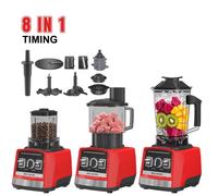 Blender 8-en-1 9500W - 3L 8 accessoires - Jus hachage broyage pétrin zestes - Idéal pour purées smoothies soupes farces