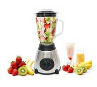 Blender, 800W, 5 Vitesses, Capacité 1,5 L, Lames inox,Nettoyage facile, Blender Mixeur Multifonctionnel,smoothies, milkshakes,jus