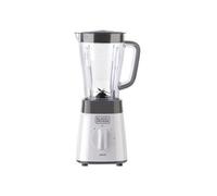 Black & Decker Blender mixeur BXJB500E 500W bol 1,5L 2 vitesses + Pulse 4 lames inox Blanc/Gris