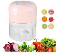 Blender - Blender à emporter-Robot culinaire-Mini Blender - 250 ml - Rechargeable - Convient pour les aliments pour bébés-légu-rose