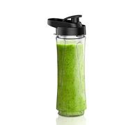 Blender Bouteille Portable 600 ml, Sans BPA, Résistante Aux Déchirures, Passe au Lave-vaisselle, pour Mini Mixeur et Mixeur Smoothies, Bouteille d'eau pour Sport, Gym, Voyage, Support Camping
