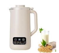 Blender chauffant - Machine à Lait de Soja avec écran LED intelligent, machine à lait de noix de 600 ML avec 10 lames - Machine à soupe avec maintien au chaud, autonettoyante pour amandes (Blanc)