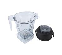 Blender Cup, Récipient de remplacement for mélangeur, pichet scellé en caoutchouc transparent de 48oz avec lame et couvercle en acier inoxydable, Compatible avec Vitamix,for Mixer Container