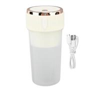 Blender Cup Smoothie Blender Mélangeur portable rechargeable par USB sans fil 22 000 tr/min Lames 3D 1500 mAh Capacité 300 ml pour shakes jus Voyage Gym Bureau Beige