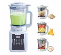 Blender de comptoir professionnel Cytbek, broyeur de glace et robot culinaire 1200W avec modes chauds/froids, opération silencieuse 60 dB (gris de titane)