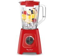 Blender électrique 2 L 600 W rouge avec glace pilée