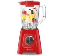 Blender électrique 2 L 600 W rouge avec glace pilée