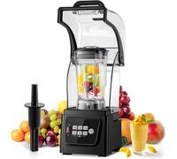 Blender électrique 2?L Noir - 1600?W, 3 Vitesses, Minuterie, Auto-nettoyant