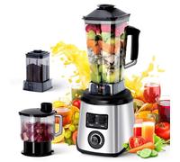 Blender Électrique 9500W, Mixeur de Cuisine avec 3 Bols, 8 Lames en Acier Inoxydable, 15 Vitesses pour Smoothies, Fruits et Légumes