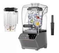 Blender électrique multifonction et centrifugeuse avec couvercle insonorisé de 2 litres pour préparer des milkshakes et des granités (Modèle à écran tactile)