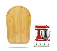 Blender en bambou - Planche coulissante - Compatible avec le robot de cuisine KiTchen Aid de 4,5 à 5 Qts - Support coulissant - Convient pour mixeur de 4,5 à 5 Qt - Accessoire de protection pour plan