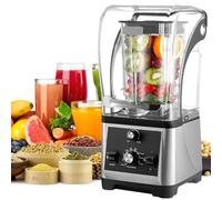Blender Haute Vitesse 1800w Avec Enceinte Acoustique, Mixeur à Smoothies Robuste De 1,6l Pour Broyer La Glace, Les Fruits Et Les Noix, Fonctionnement Silencieux