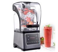 Blender Heavy Duty Broyeur à glace professionnel silencieux Bouclier PC 8 mm d'épaisseur 9 vitesses réglables Minuteur 0-5 min Bocal 1,6 L pour shakes, purées, boissons glacées