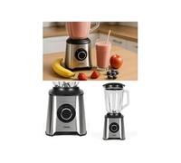Blender - - INOX 600W - 1,5L - 2 Vitesses - Bol en Verre Transparent