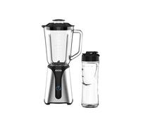 Jocca Mixeur en verre 350 W – Carafe 1 L, Bouteille 600 ml, LED, Lames inox
