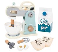 Blender Jouet Enfant,Set de Jeu Mixeur Cuisine - Accessoires Cuisine Jouet en Bois Jouets d'Imitation pour Filles Garçons 3 4 5 Ans