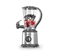 Blender Kitchencook Juice Hub - 500W - 1,5L - Robinet de Service - 5 Vitesses + Pulse - Mini Broyeur Inclus - 4 Lames Inox - Pieds Antidérapants - BPA Free - Corps Inox