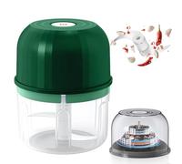 Blender Mini Électrique Mixeur, 2025 Nouveau Mise à Niveau Blender Mixeur Limbe à Trois Feuilles, Coupe Legume Hachoir a Viande Facile à Nettoyer Chargement USB pour Légumes Viande Noix (Vert)
