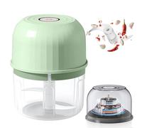 Blender Mini Électrique Mixeur, 2025 Nouveau Mise à Niveau Blender Mixeur Limbe à Trois Feuilles, Coupe Legume Hachoir a Viande Facile à Nettoyer Chargement USB pour Légumes Viande Noix (Cyan)
