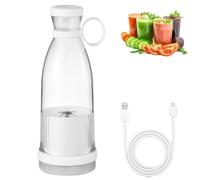 Blender, mini-extracteur de jus portable pour smoothies et milkshakes aux fruits, chargement USB sans fil, équipé de 6 lames.