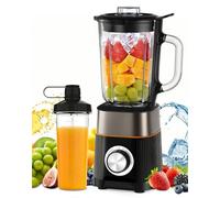 Blender, Mixeur 1000W, Blender Smoothie 2 en 1, Bol en Verre 1.5L