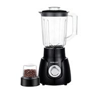 Blender Mixeur 2-en-1 500W 1.6L Ultra-Résistant avec Moulin Sokany Noir