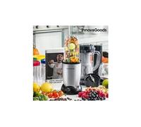 Blender mixeur en verre 4 verres et 2 récipients avec livre de recette - préparation smoothie jus de fruit mixer aliments