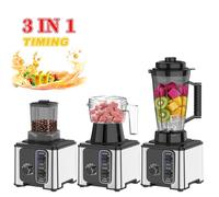 Blender Mixeur Multifonctions 1000 W 3 en 1 Machine à Smoothies avec Bol Mélangeur de 3 L 10 Vitesses pour Smoothies Shakes Glace