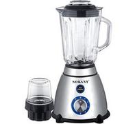 Blender Mixeur SK-03031 Multifonction 2-en-1 800W 1.5L avec Broyeur Sokany Argent Argent