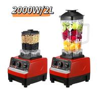 Blender multifonction Avec 15 vitesses - 2 en 1 - 2000 W - 2 L - Avec 8 lames en acier inoxydable - Pour mixer hacher - Blender