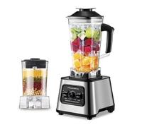 Blender multifonction professionnel - 6000 W - 9 vitesses - 2 en 1 - 2,5 L - Avec 4 lames en acier inoxydable - Robot culinaire
