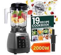 Blender Multifonctionnel 6 en 1 2000W - Mixeur à smoothies - 9 Vitesse + 6 Programmes Auto + Pulse - Capacité 2L - 6 Lames Inox