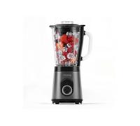 H.Koenig Mixeur MXK36 1,5L 550W, Blender Puissant avec Fonction Glace Pilée, Bol en Verre Gradué, 2 Vitesses + Pulse, Corps en Acier Inoxydable, Verrouillage de Sécurité, Pieds Antidérapants, Noir