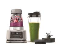 Ninja Foodi Power Nutri Blender 2-en-1, mixe des bols de smoothie et des boissons glacées, programmes automatiques, gobelet de 700 ml et bol de 400 ml avec palette motorisée, 1100 W, argent CB100EU