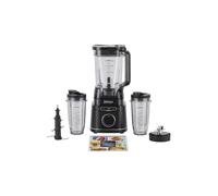 Ninja Detect Power Blender Pro & Single Serve 2-en-1, mixeur 1200W avec récipient 2L, 2 gobelets individuels, mixeur pour smoothies et boissons glacées, hachage de légumes, noir, TB301EU