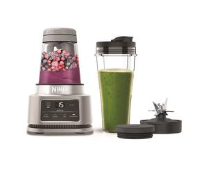 Blender Ninja Foodi Power Nutri CB100EU 2-en-1 avec 4 programmes automatiques et spatule Power Paddle pour mélanges épais