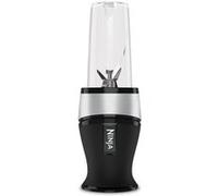 Ninja 700W Mixeur Slim et Smoothie Maker, 2x 470ml gobelets avec couvercles à bec, mixeur personnel, écrase la glace et les fruits congelés, argent/noir QB3001EUS