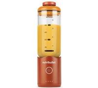 Nutribullet Flex 590ml, Blender Portable avec Couvercle pour Boire, Lames Amovibles, Recharge USB-C, Broie Glace & Fruits Congelés, Dragonne, Mixeur à Emporter avec Gobelet sans BPA, NBP013OR, Orange
