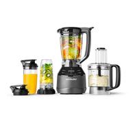 NutriBullet triple Prep System, mixeur électrique, blender multifonction, puissance 1500 watts, 3 appareils, noir, NBF580B