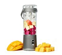 Blender Portable, 600ml Mini Blender avec Couvercle en 12 Lames, Rechargeable Blender Électrique Multifonctionnel, Personal Fresh Juice Mixer Puissant avec Écran LED pour Voyage Bureau Maison Sport