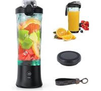 Blender Portable 600ml Mixeur Portable pour smoothies et milk-shakes Fresh Juice Mixer Bouteille avec USB-C rechargeable et 6 lames