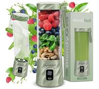 Blender portable BlendyGo 3, Mixeur, Blender Smoothie rechargeable USB, Mixeur Smoothie puissant sans fil, Mini Blender pour smoothies et jus, sans BPA, 550 ml (Matcha Metallic)