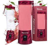 Blender portable BlendyGo 3, Mixeur, Blender Smoothie rechargeable USB, Mixeur Smoothie puissant sans fil, Mini Blender pour smoothies et jus, sans BPA, 550 ml (Cherry Metallic)