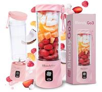 Blender portable BlendyGo3, Mixeur, Blender Smoothie rechargeable USB, Mixeur Smoothie puissant sans fil, Mini Blender pour smoothies et jus, sans BPA, 550 ml (Rose)